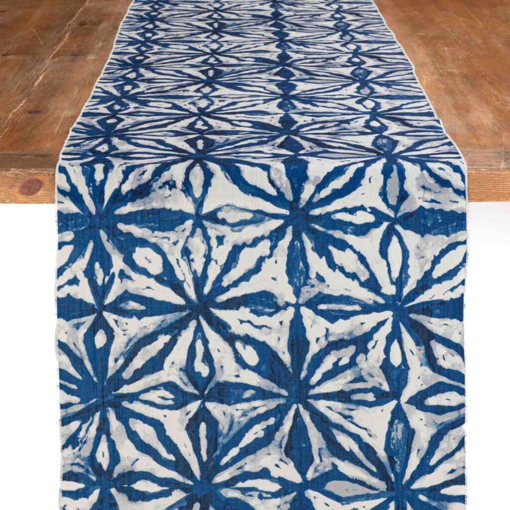Navy Shibori Runner