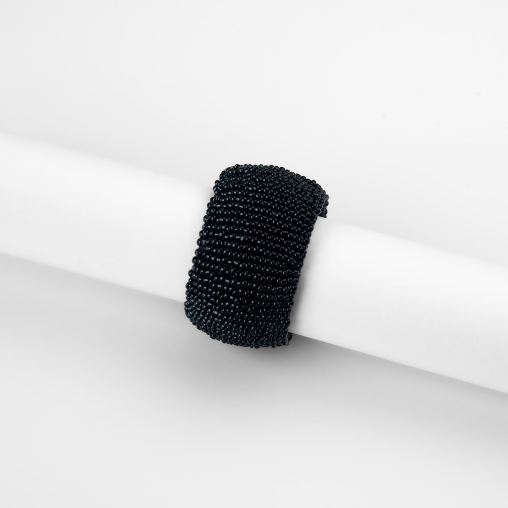 Black Bead Napkin Ring