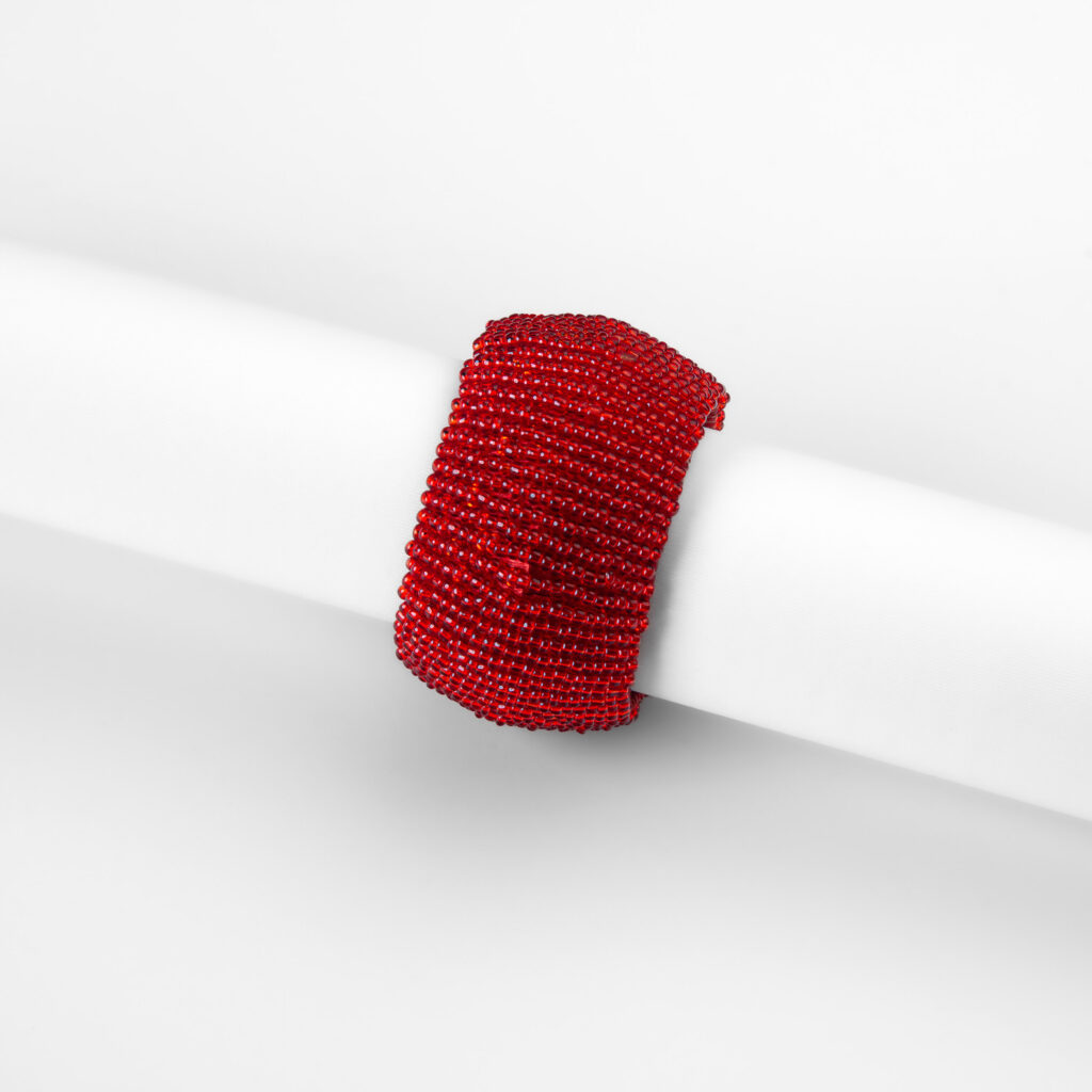 Red Bead Napkin Ring