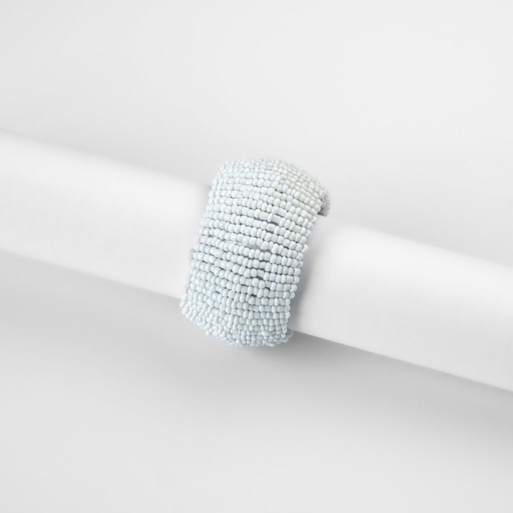 White Bead Napkin Ring
