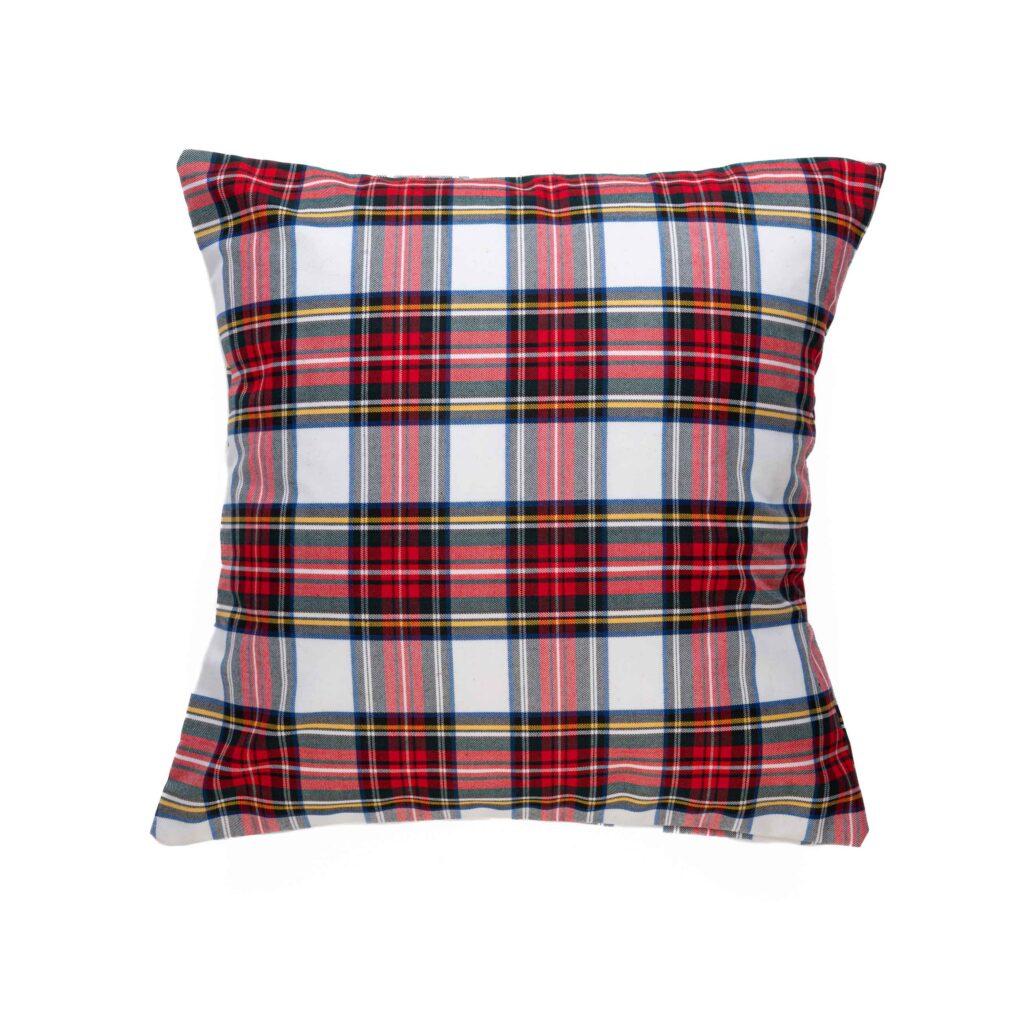 White Tartan Pillow